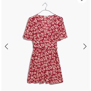 Madewell Wrap-Front Romper in Mini Daisy